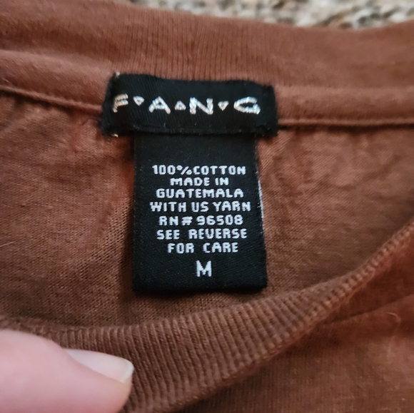 Fang I Heart Love Cowboys Cotton Graphic Tee T-Shirt Brown Pink Medium - Picture 3 of 5